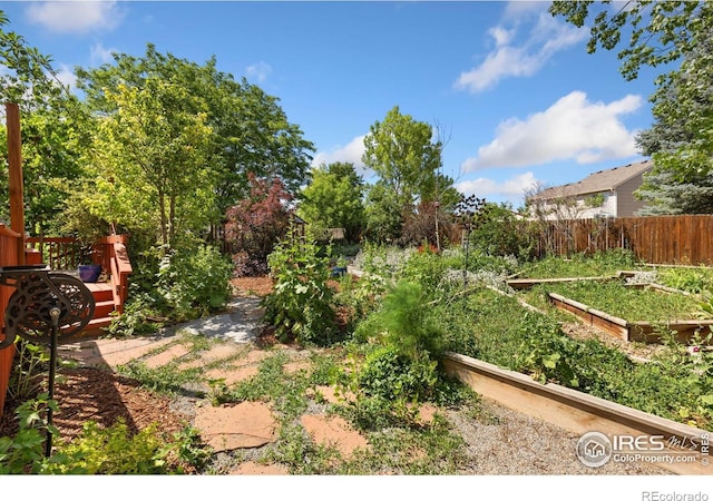 1026 Red Oak Dr, Longmont, CO 80504 - view of yard with a vegetable garden