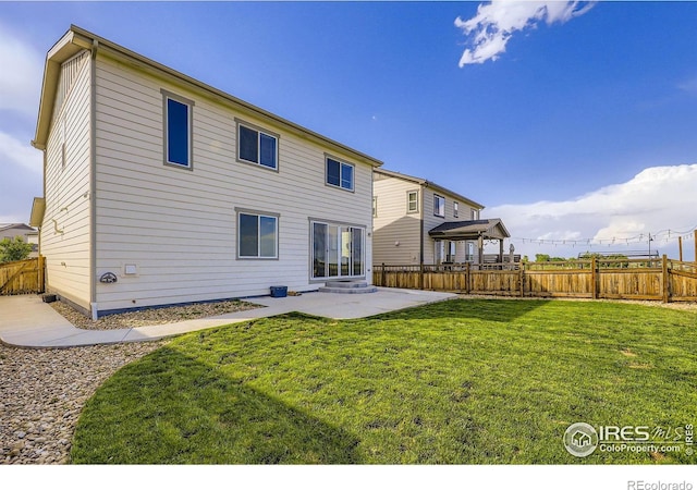 6645 Dry Fork Dr, Frederick, CO 80516 - rear view of house featuring a gazebo and a patio