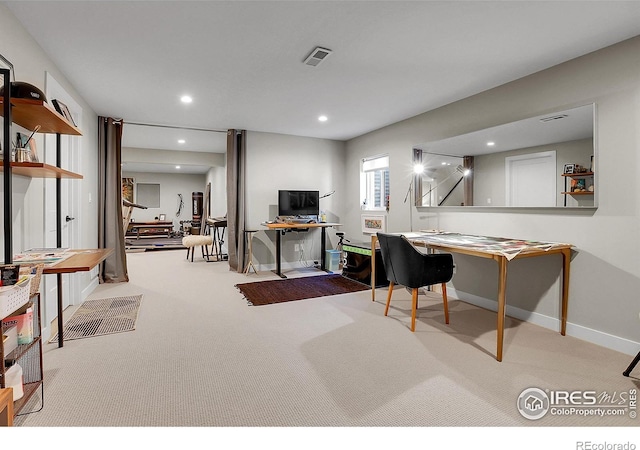 3470 16th St, Boulder, CO 80304 - carpeted office space with recessed lighting and baseboards