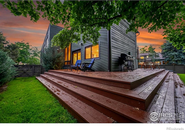 3470 16th St, Boulder, CO 80304 - wooden terrace with outdoor dining area