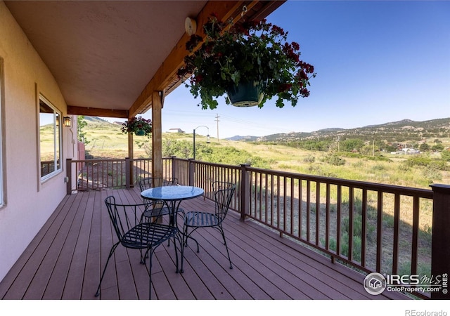 108 Lonestar Rd, Lyons, CO 80540 - deck with a mountain view