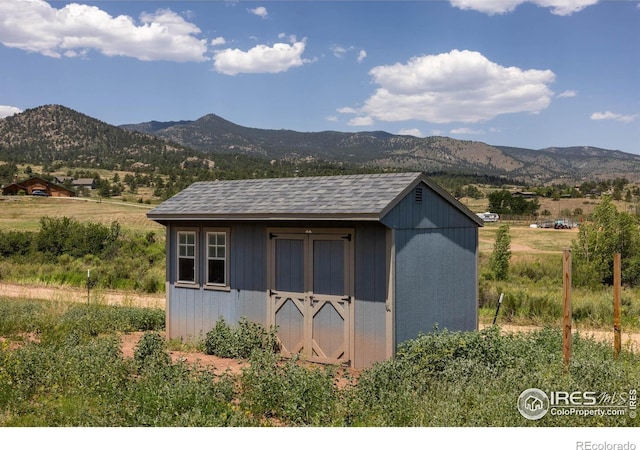 108 Lonestar Rd, Lyons, CO 80540 - view of shed with a mountain view