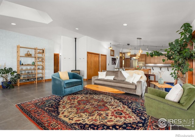 108 Lonestar Rd, Lyons, CO 80540 - living area featuring recessed lighting and a skylight