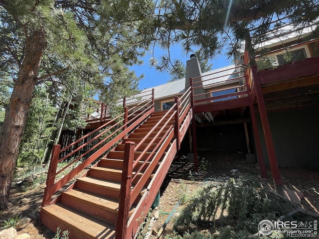 383 Evergreen Rd, Black Hawk, CO 80422 - wooden deck with stairs