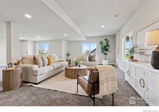 3315 Heron Lakes Pkwy, Berthoud, CO 80513 - living room featuring carpet and recessed lighting