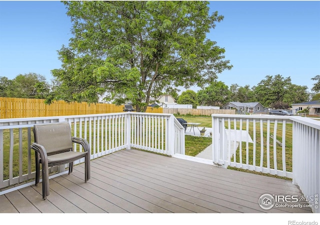 4331 Page Pl, Loveland, CO 80537 - deck featuring a fenced backyard