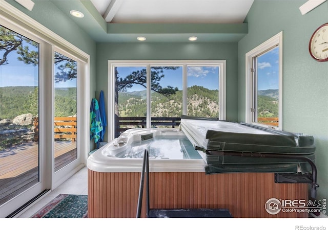 6183 Red Hill Rd, Boulder, CO 80302 - sunroom / solarium featuring a jacuzzi