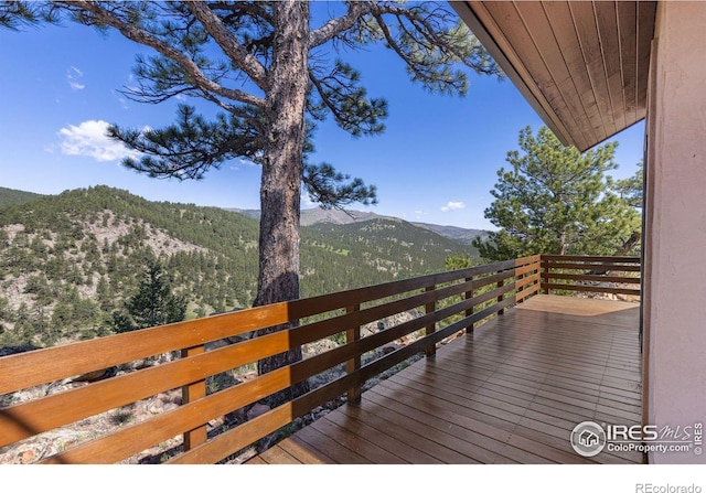 6183 Red Hill Rd, Boulder, CO 80302 - deck featuring a mountain view