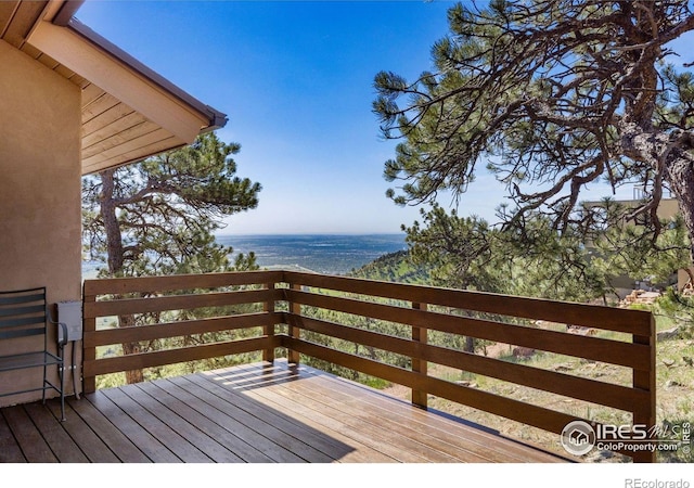 6183 Red Hill Rd, Boulder, CO 80302 - deck with a water view