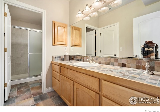 4926 Saint Andrews Ct, Loveland, CO 80537 - full bath featuring vanity and a shower stall