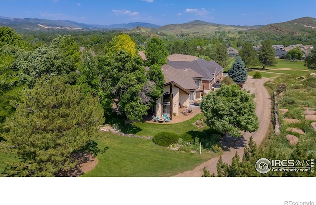 4926 Saint Andrews Ct, Loveland, CO 80537 - aerial view of property and surrounding area with mountains