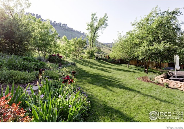 3421 4th St, Boulder, CO 80304 - view of yard featuring a mountain view
