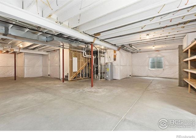 5226 Inland Ave, Firestone, CO 80504 - unfinished below grade area with electric water heater
