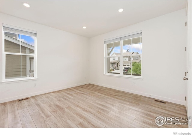 5226 Inland Ave, Firestone, CO 80504 - unfurnished room featuring light wood-type flooring and recessed lighting