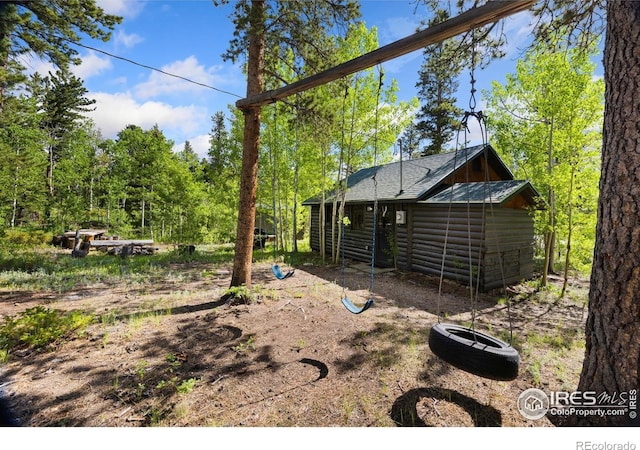 11614 Peak To Peak Hwy, Allenspark, CO 80510 - view of yard with an outdoor structure