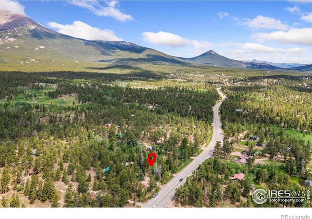 11614 Peak To Peak Hwy, Allenspark, CO 80510 - drone / aerial view of a mountainous background and a forest