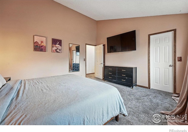 3593 S Gibralter Cir, Aurora, CO 80013 - bedroom featuring vaulted ceiling and carpet