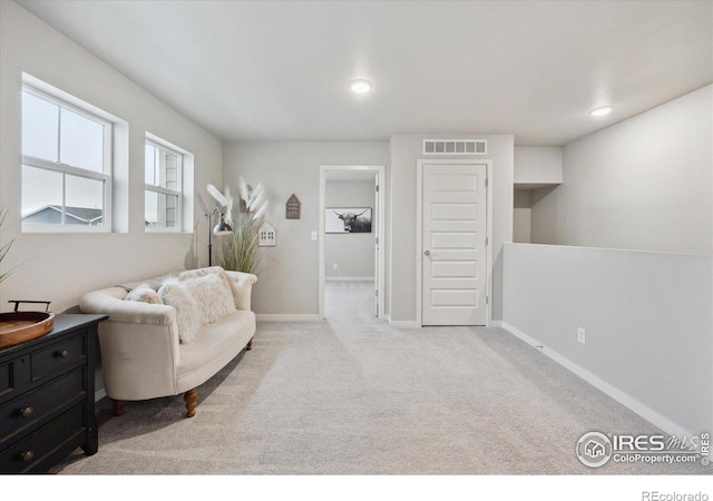 362 Bozeman Trl, Ault, CO 80610 - sitting room featuring carpet floors and recessed lighting