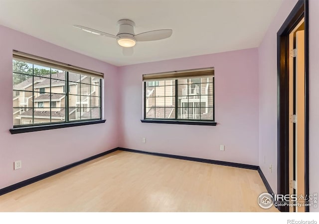 5918 Gunbarrel Ave Unit B, Boulder, CO 80301 - spare room featuring light wood-type flooring and a ceiling fan