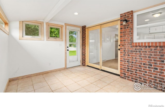 416 E Thunderbird Dr, Fort Collins, CO 80525 - doorway to outside with light tile patterned flooring and recessed lighting