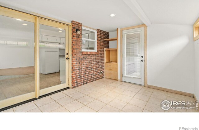416 E Thunderbird Dr, Fort Collins, CO 80525 - unfurnished sunroom with beamed ceiling