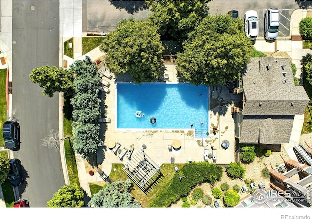 2450 Windrow Dr Unit E106, Fort Collins, CO 80525 - drone / aerial view of a pool