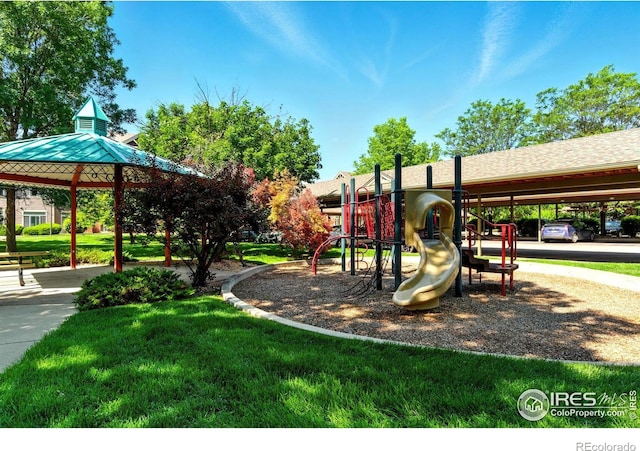 2450 Windrow Dr Unit E106, Fort Collins, CO 80525 - community play area with a lawn and a gazebo