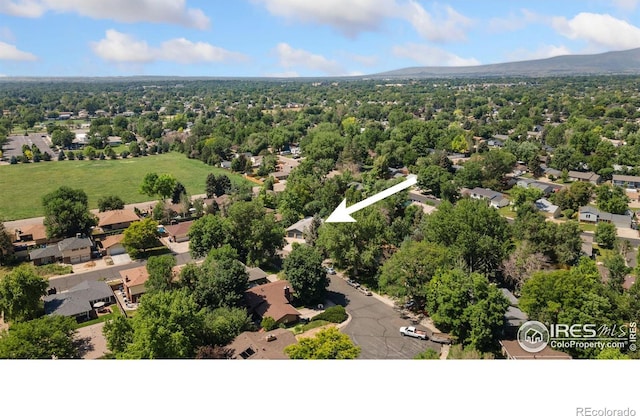 1323 Horizon Ln, Longmont, CO 80501 - aerial perspective of suburban area featuring a mountainous background