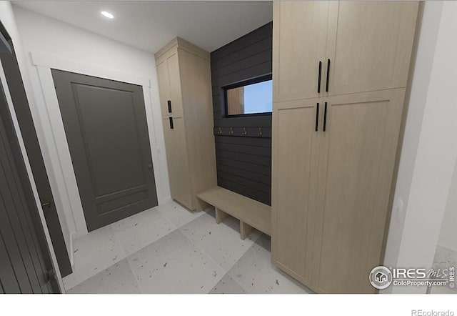 848 Trail Ridge Dr, Louisville, CO 80027 - mudroom featuring light floors