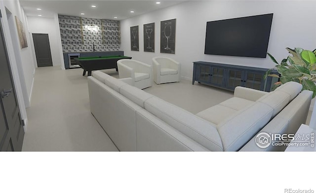 848 Trail Ridge Dr, Louisville, CO 80027 - living area with recessed lighting and billiards table