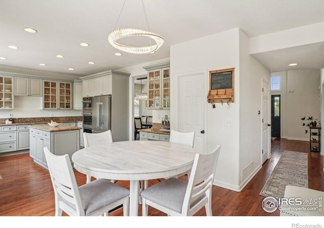 345 Onyx Way, Superior, CO 80027 - dining room with recessed lighting and dark wood-style flooring