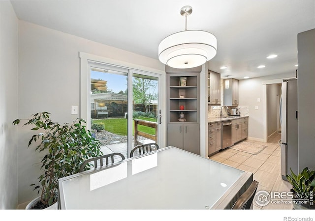 1217 Sycamore St, Fort Collins, CO 80521 - dining room featuring recessed lighting and baseboards