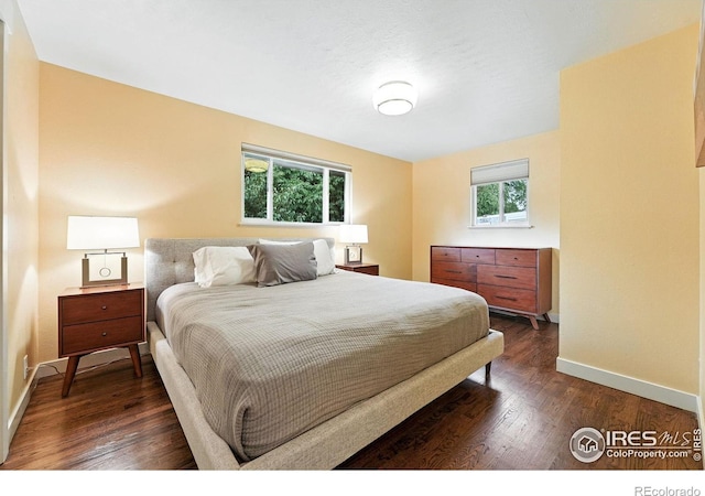 1217 Sycamore St, Fort Collins, CO 80521 - bedroom with baseboards and dark wood-style floors