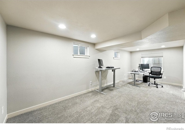 1217 Sycamore St, Fort Collins, CO 80521 - office space featuring carpet and recessed lighting