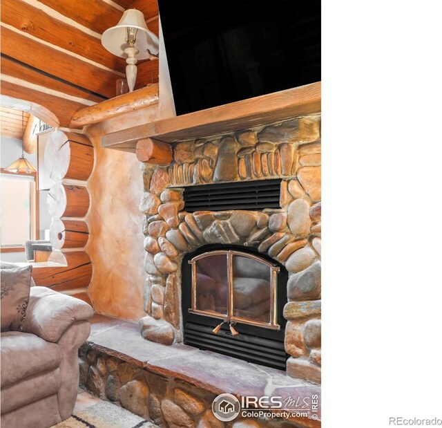 24043 Eagle Cliff Trl, Conifer, CO 80433 - detailed view of a fireplace