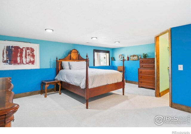 24043 Eagle Cliff Trl, Conifer, CO 80433 - carpeted bedroom featuring recessed lighting