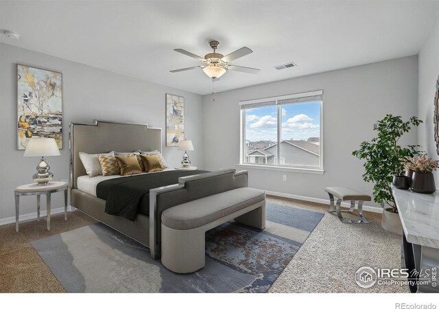 2310 Angus St, Mead, CO 80542 - bedroom featuring a ceiling fan and carpet flooring