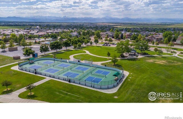 2384 Ponderosa Pl, Erie, CO 80516 - aerial view of residential area featuring mountains
