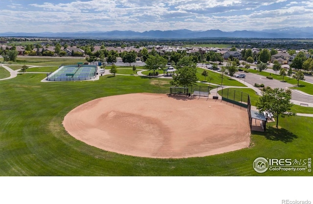 2384 Ponderosa Pl, Erie, CO 80516 - aerial view of residential area featuring mountains