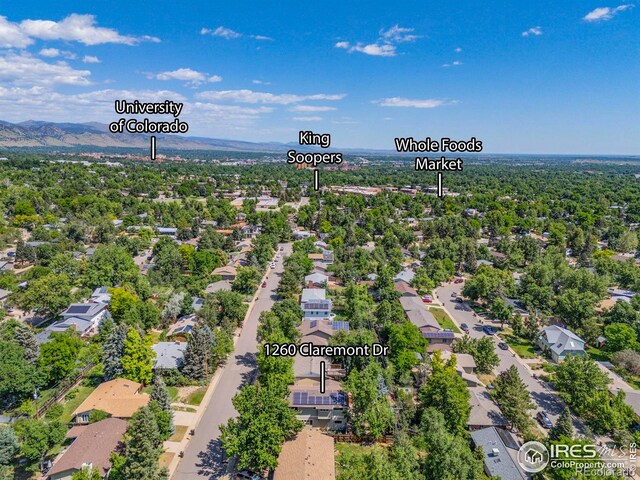 1260 Claremont Dr, Boulder, CO 80305 - aerial perspective of suburban area