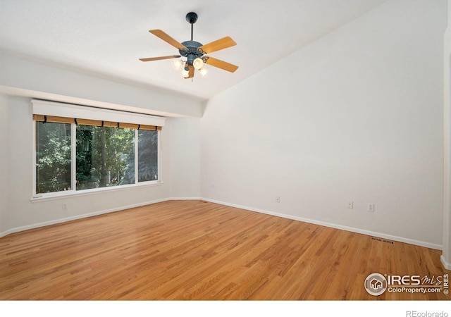 10216 Sandy Ridge Ct, Firestone, CO 80504 - empty room featuring light wood-type flooring and a ceiling fan