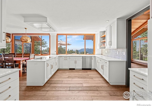 311 Sky Trail Rd, Boulder, CO 80302 - kitchen featuring stainless steel dishwasher, light wood-style flooring, and plenty of natural light