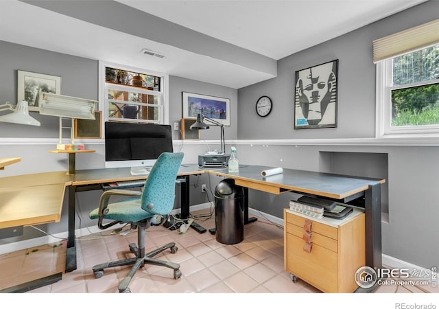 394 Deer Trail Cir, Boulder, CO 80302 - tiled office featuring baseboards