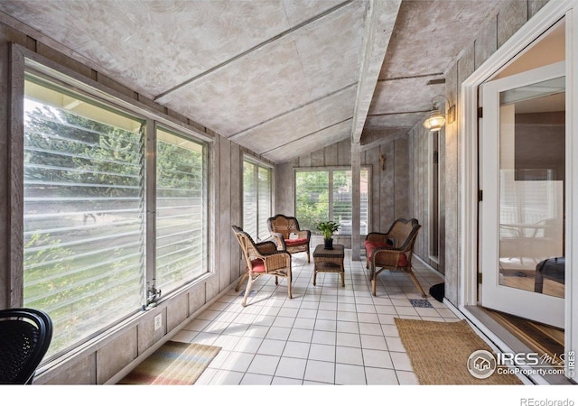 7290 Mount Sherman Rd, Longmont, CO 80503 - sunroom / solarium with tile patterned flooring and lofted ceiling