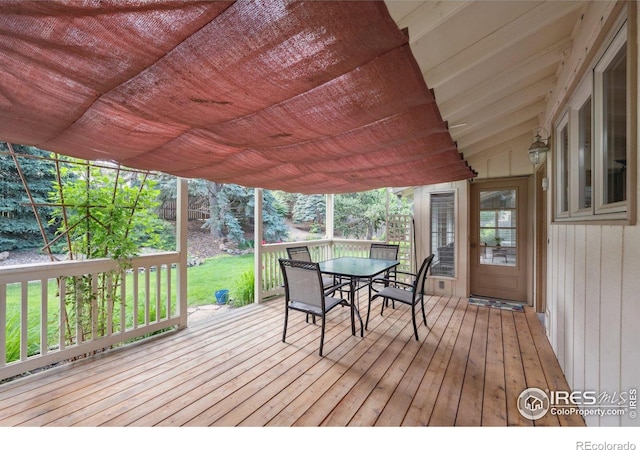 7290 Mount Sherman Rd, Longmont, CO 80503 - deck with outdoor dining area