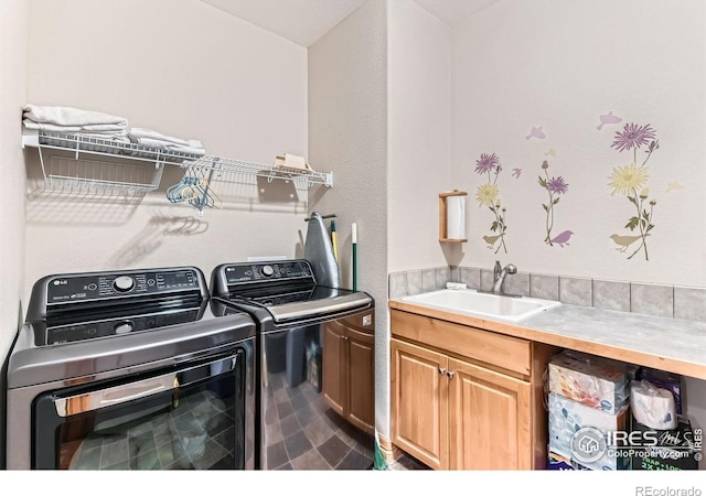 9629 Bountiful St, Firestone, CO 80504 - washroom featuring independent washer and dryer and cabinet space