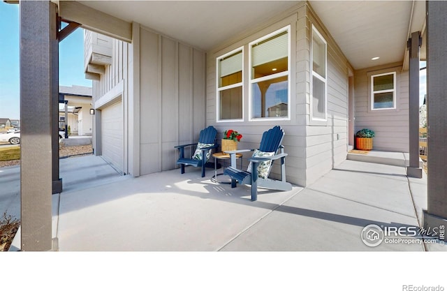6013 Goodnight Ave, Timnath, CO 80547 - view of patio / terrace featuring a garage