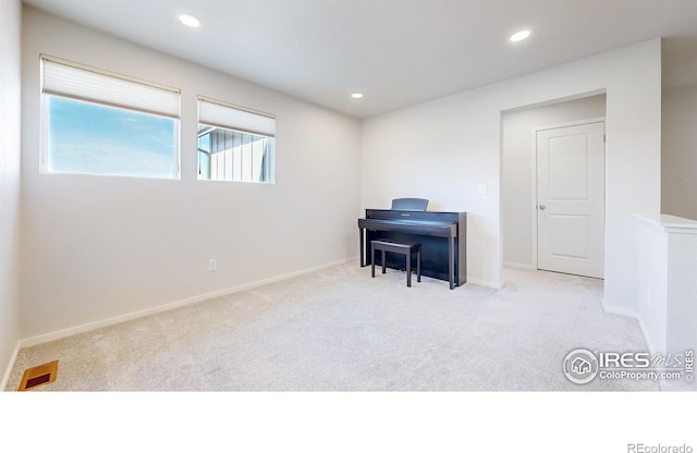 6013 Goodnight Ave, Timnath, CO 80547 - sitting room with carpet and recessed lighting