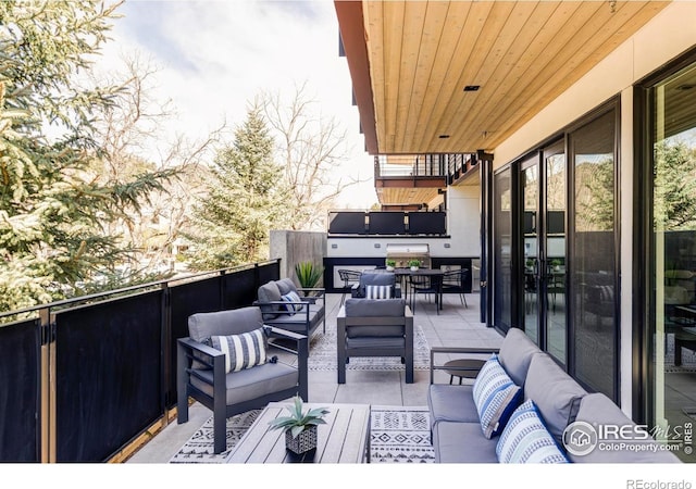 358 Arapahoe Ave Unit B, Boulder, CO 80302 - deck featuring an outdoor hangout area