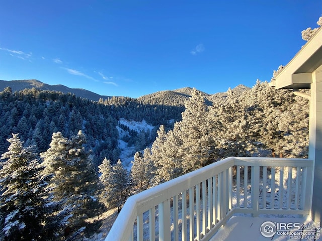 18 Pine St, Jamestown, CO 80455 - view of mountain backdrop featuring a heavily wooded area
